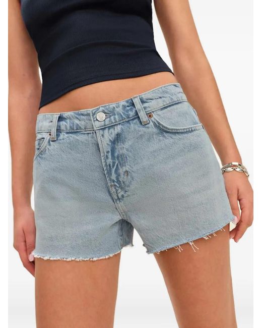 Reformation Blue Sutton Shorts