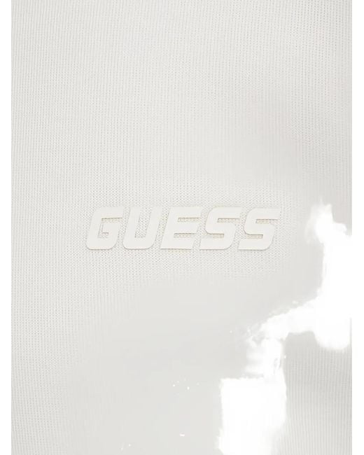 Guess White Logo-Embellishment Sweatshirt