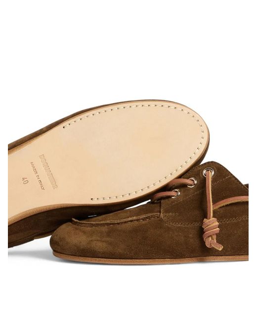 DSquared² Brown Mocassins À Lacets