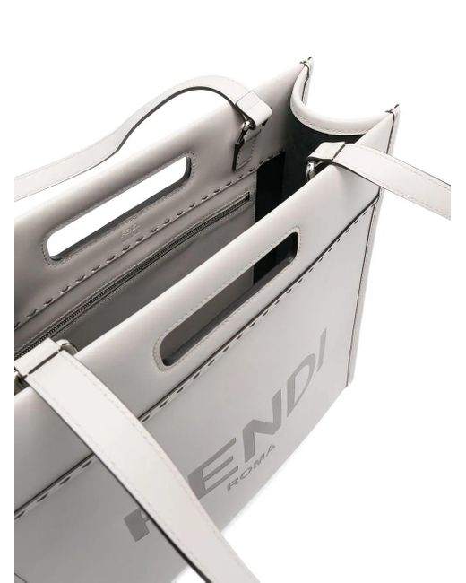 Fendi Shopper Mit Logo-Prägung in White für Herren