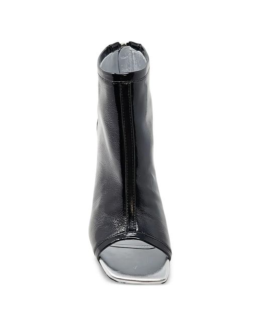Madison Maison Black Fatima Open-Toe Ankle Boots