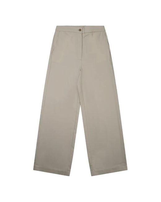 Department 5 White Wide-Leg Trousers