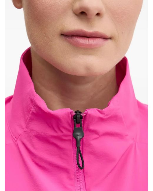 Adidas Pink Zip-Front High-Neck Jacket