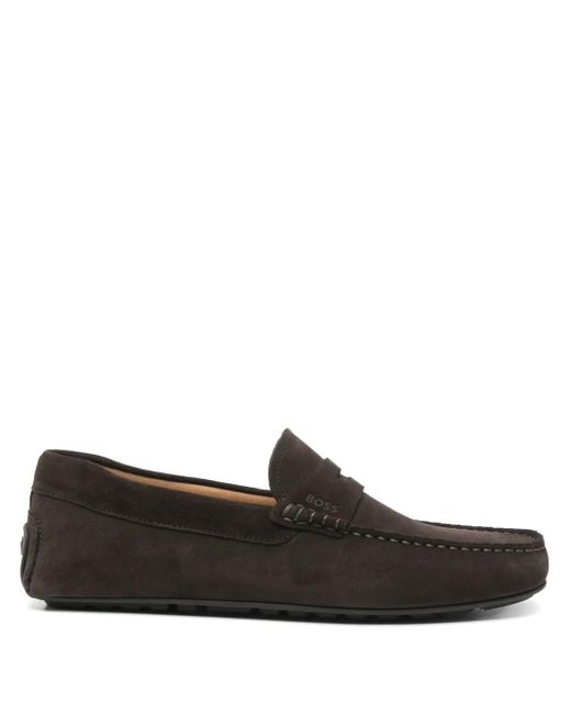 Boss Black Suede Loafers for men