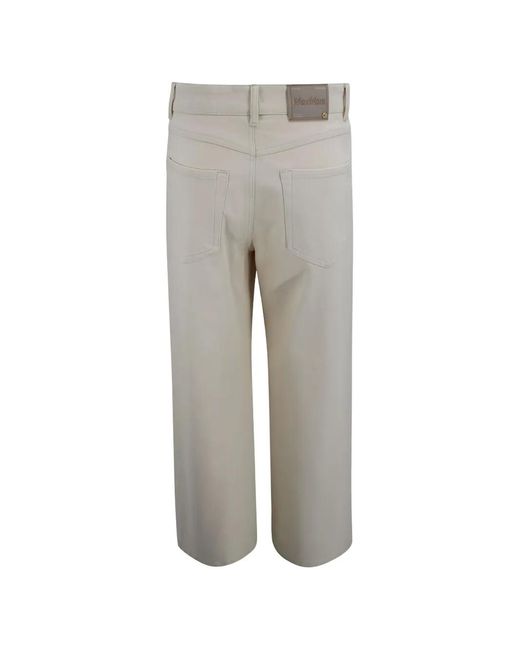 Max Mara Gray Button Trousers