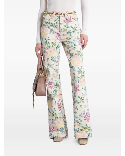 Jeans A Fiori di Chloé in White