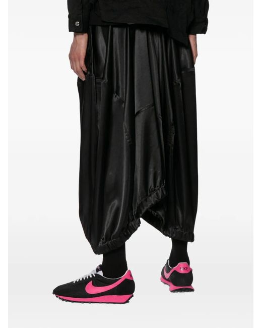 COMME DES GARÇON BLACK Black Asymmetric Satin Skirt