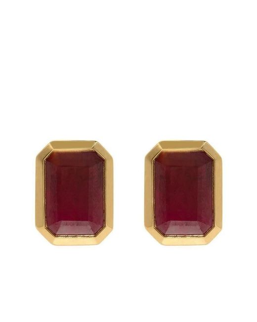 Azlee Red Ruby Stud Earrings