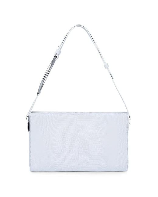 Dondup White Ring-Detail Tote Bag