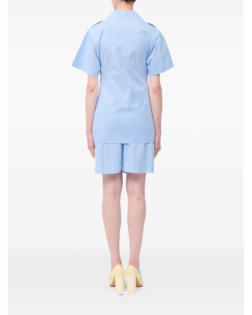 MM6 by Maison Margiela Blue Patch-Pocket Shirt