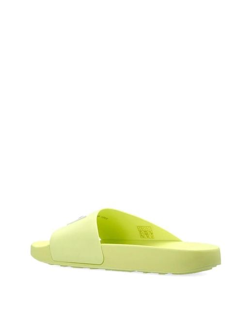 Givenchy Yellow Pantoletten Mit Logo-Patch