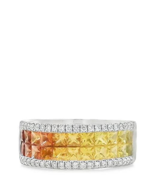 Lisa Nik Metallic Sapphire And Diamond Ring