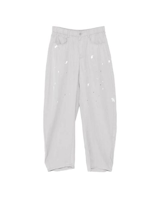 CROQUIS White Splash Relaxed Trousers for men