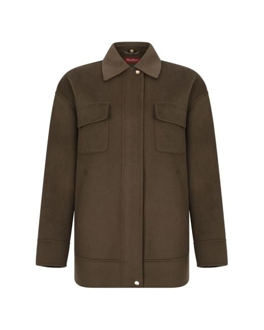 Max Mara Brown Disco Long-Sleeve Coat