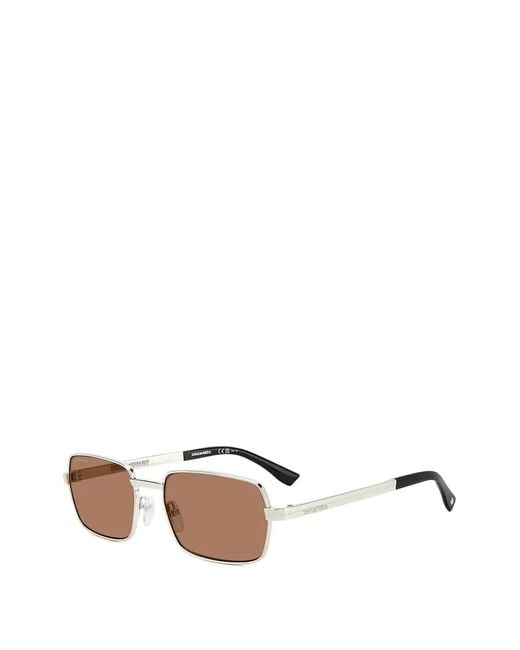 DSquared² Metallic Rectangle-Frame Sunglasses for men