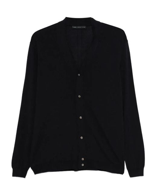 メンズ Low Brand ボタン カーディガン Black