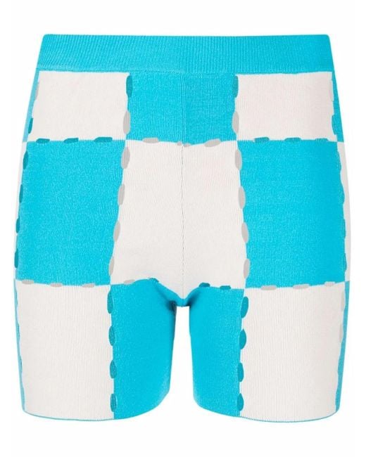 Jacquemus Shorts Met Patchwork in het Blue