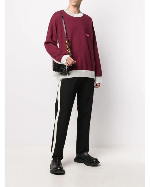 Ambush Red Panel Detailing Sweatshirt for men