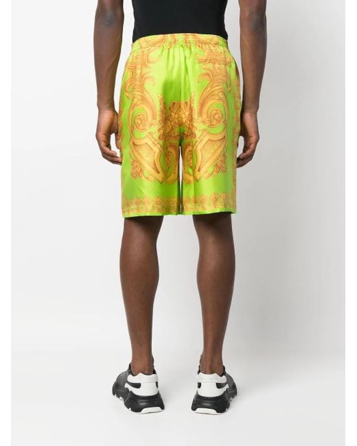 Bermudas Barocco 660 Versace de hombre de color Yellow