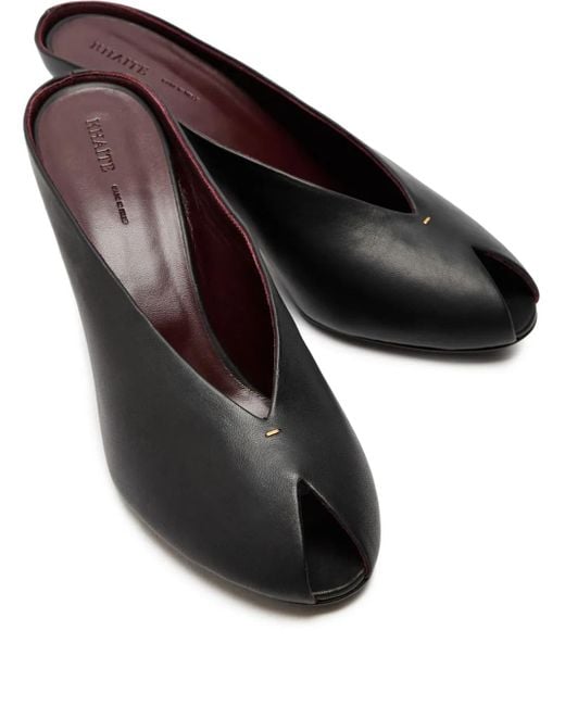 Khaite Black 75 Cloak Peep-Toe Sandals