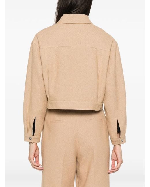 Patrizia Pepe Natural Micro-Bouclé Jacket