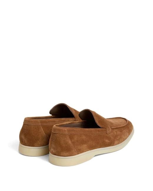Hackett Brown Martin Suede Loafers for men