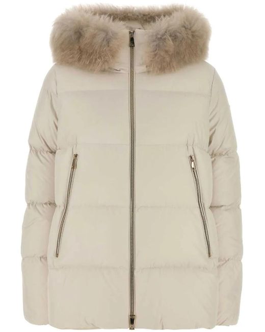Moncler Natural Laichefur Parka Coat