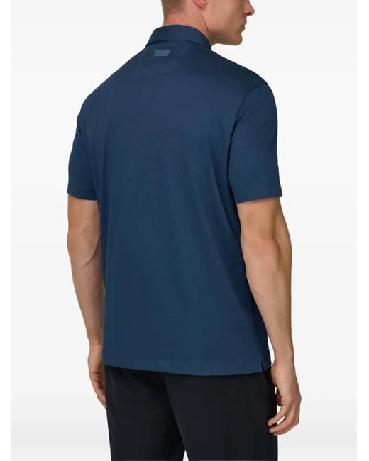 Boggi Blue Metal Press Studs Polo Shirt for men