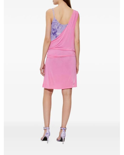 Versace Jeans Couture Pink Printed Mini Dress