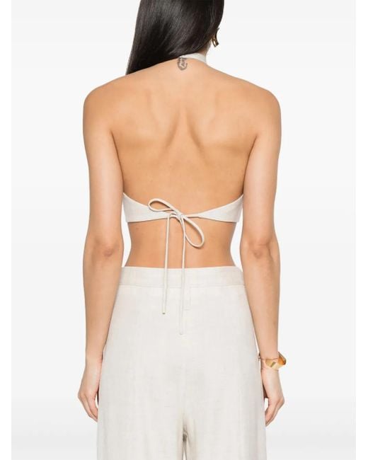 Philosophy Di Lorenzo Serafini Cropped Top Met Halternek in het White