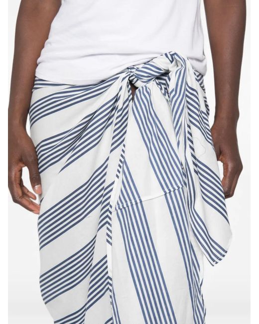 Frankie Shop Blue Thira Striped Skirt