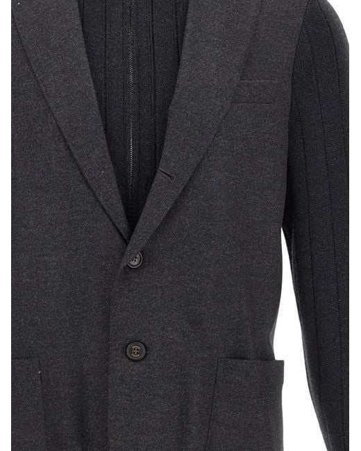 Eleventy Blue Ribbed Blazer for men