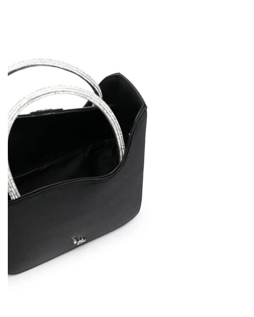 Le Silla Black Micro Ivy Satin Bag