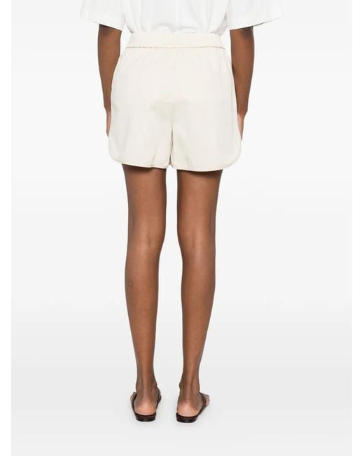 ELEH White Logo-Embroidered Shorts