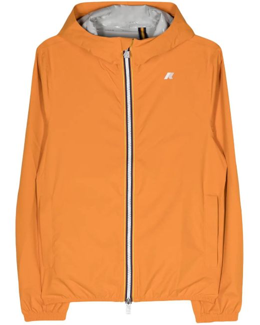 K-Way Orange Veste Légère Stretch Dot À Capuche for men