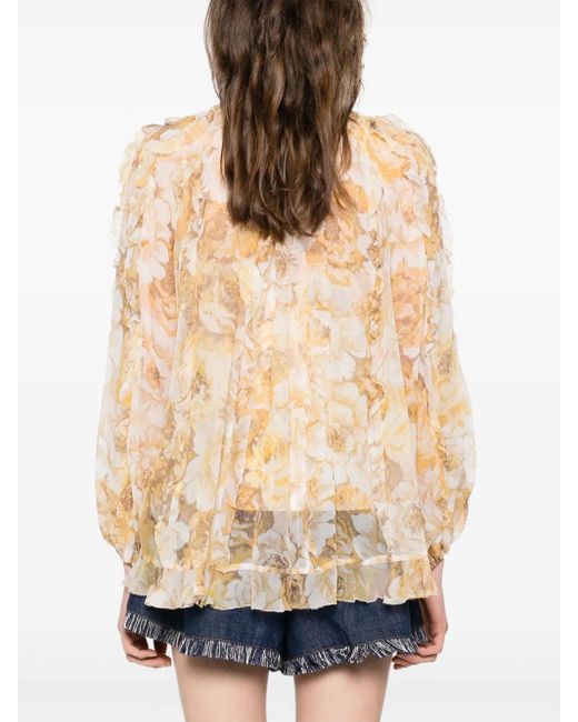 Zimmermann Natural Bluse Mit Rüschen