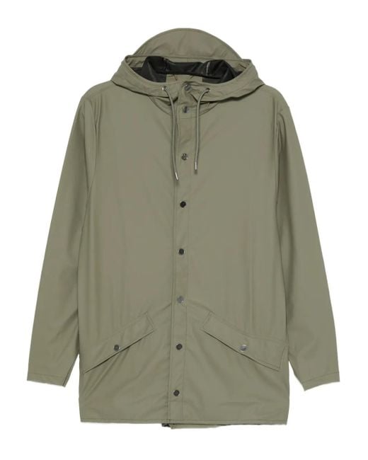 Giacca Con Cappuccio di Rains in Green