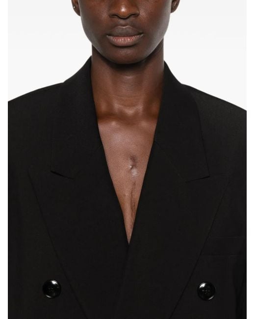 A.M.G Black Veste À Boutonnière Croisée