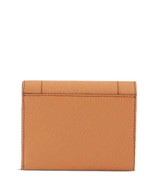 Lancel Brown Minon Flap Compact Wallet