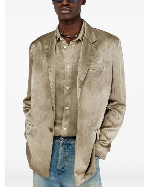 DIESEL Natural J-Andre Wrinkled-Effect Blazer for men