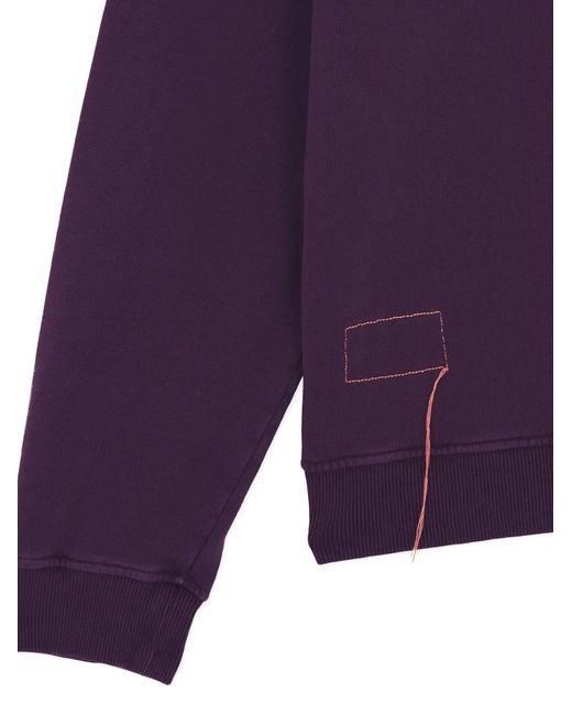 Fortela Purple Zip Pocket Sweater for men