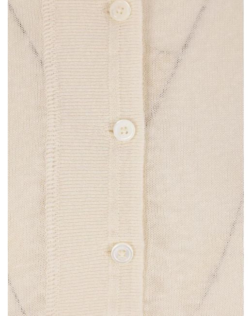Chloé White Henley Top