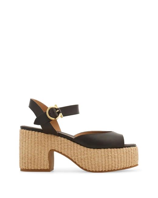 Ferragamo Natural Platform Sandals