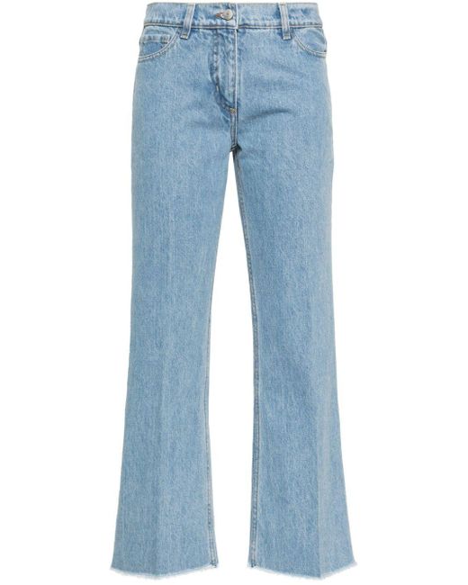 Magda Butrym Blue Mid-rise Flared Jeans