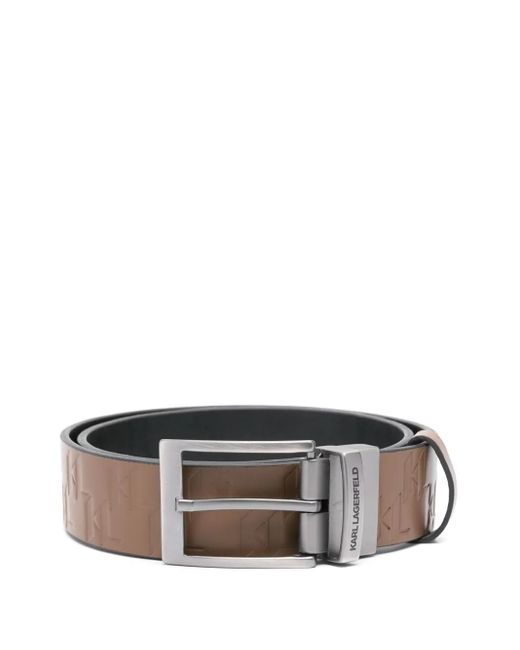 メンズ Karl Lagerfeld リバーシブル ベルト Gray