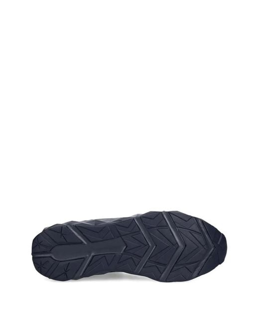 EA7 Blue Reflective Panelled Sneakers for men