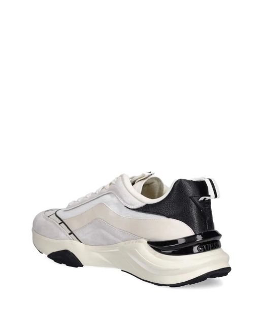 Guess White Valencia Suede-Panel Sneakers for men