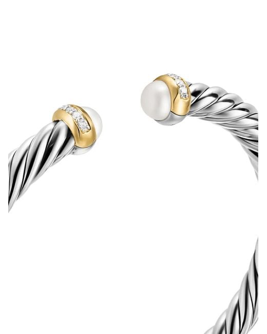 David Yurman White Cable Flex Bracelet