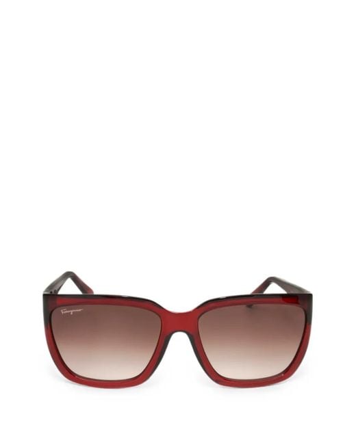 Ferragamo Eyewear Pink Square-Frame Sunglasses