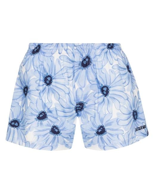 Jacquemus Blue Le Caleçon Floral-print Boxers for men